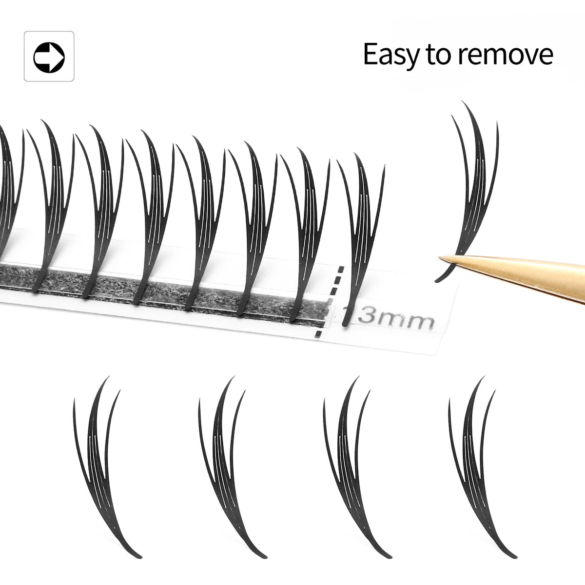 XIUSUZAKI Light Luxury Comic Spire Eyelashes Extensions Automatic Flowering Russian Individual Volume Premade Fans False Lashes